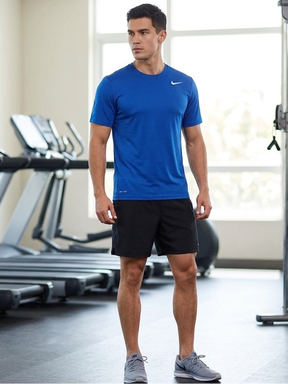 Men’s Nike Royal Blue DRI-FIT Performance Tee, Size Small, Short Sleeve Crewneck